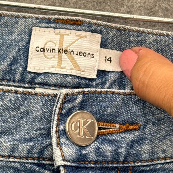 Calvin Klein Vintage 90s Bootcut Denim Blue Jeans Women 14 - Picture 4 of 9